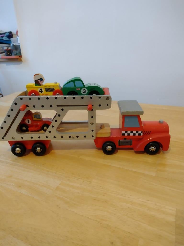 Janod transporter houten speelgoed, Ophalen