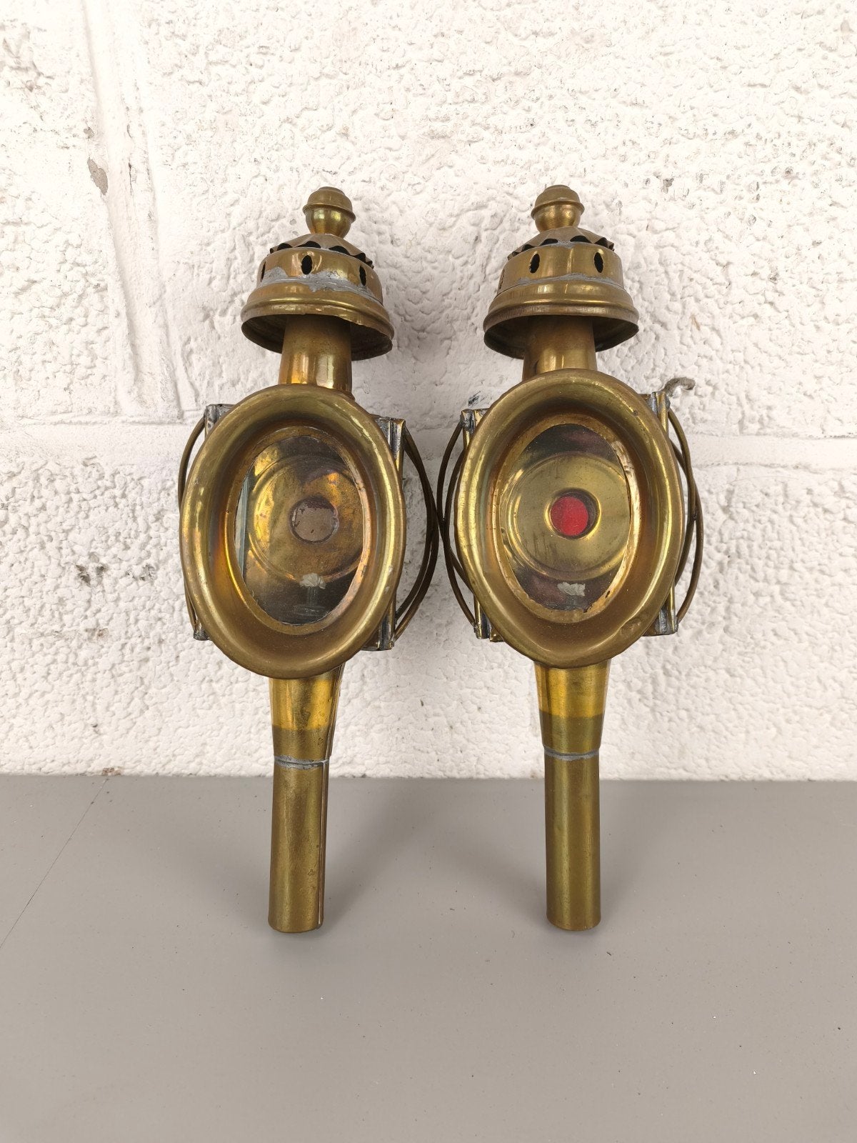 Duo antieke koetslampen, Antiquités & Art, Antiquités | Bronze & Cuivre, Enlèvement ou Envoi