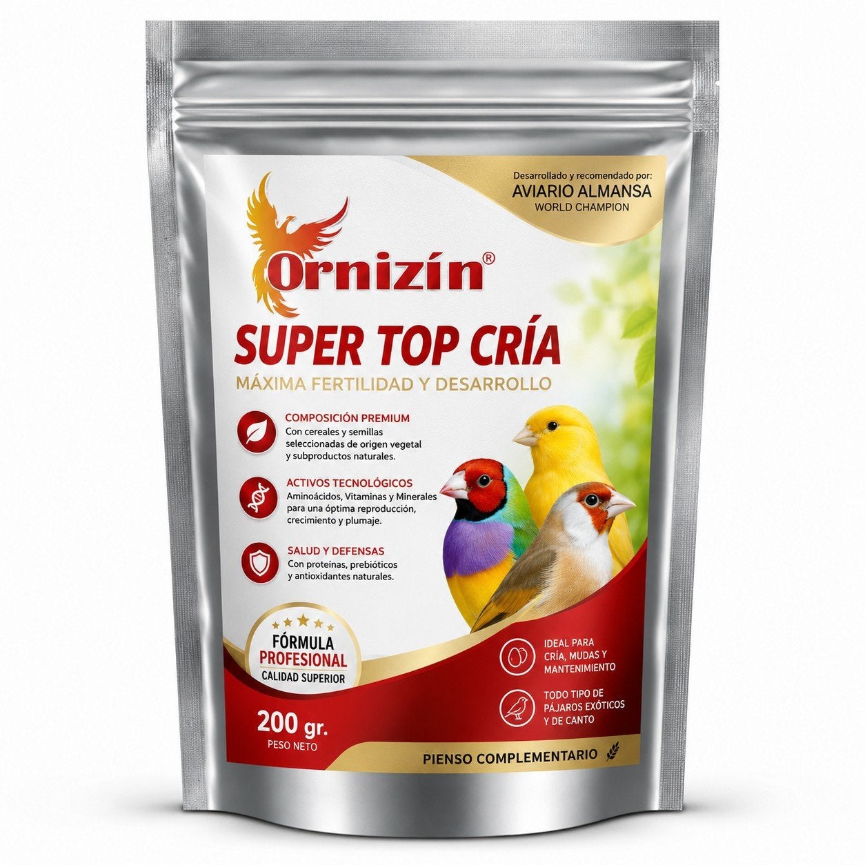 Super Top Cría Fringillidi 200gr - Antibiotique naturel -, Enlèvement