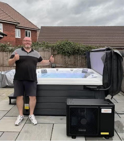 Neuf jacuzzi 4 pls + pompe a chaleur jusqu'a 80% d'economie, Jardin & Terrasse, Enlèvement, Neuf