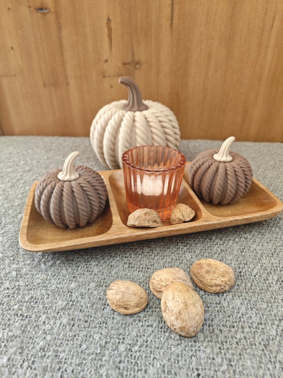Ensemble décoratif Automne Potirons Bougeoir  Neuf, Enlèvement ou Envoi