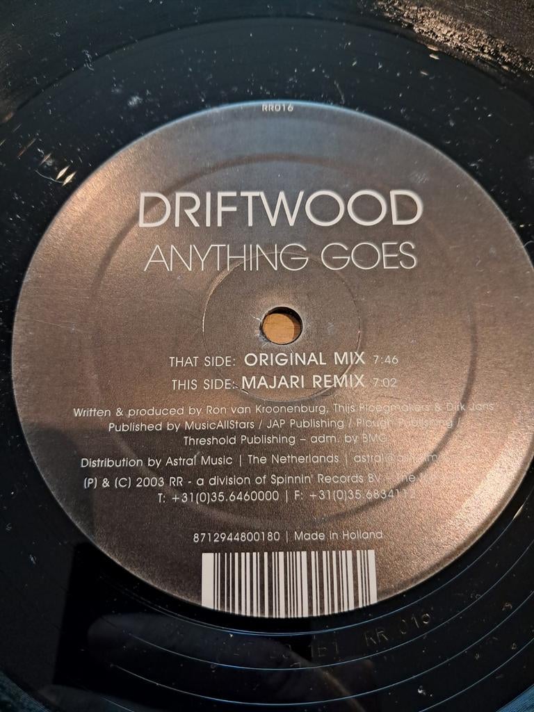 12inch Driftwood, Enlèvement ou Envoi, Utilisé, 12 pouces, Techno ou Trance