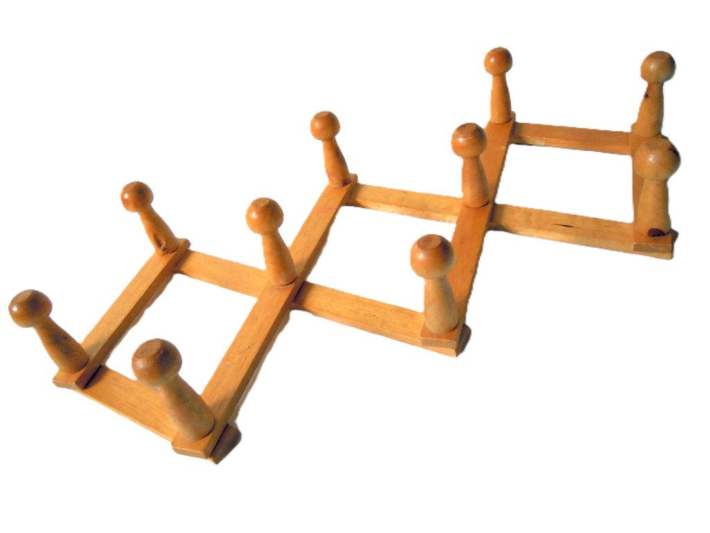 Houten harmonica kapstok, Ophalen of Verzenden