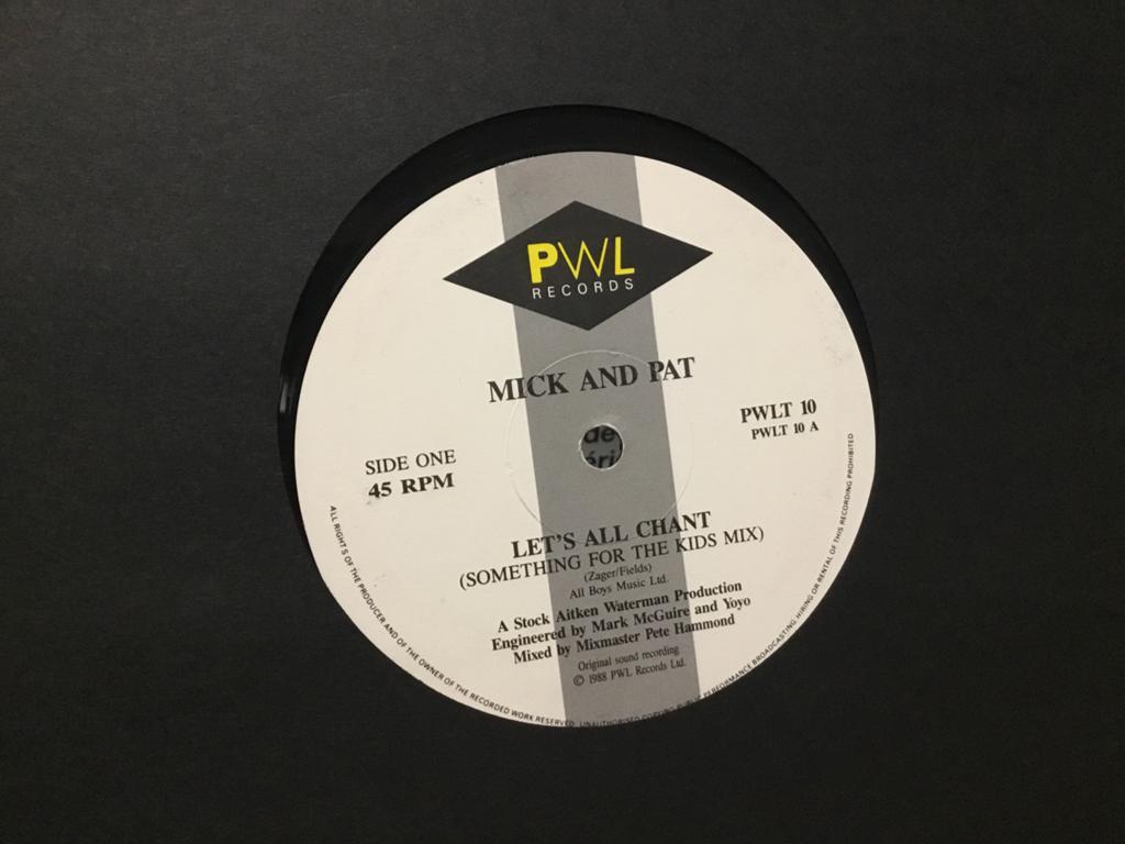 Pat & Mick. Lets All Chant., Cd's en Dvd's, Vinyl | Dance en House, Ophalen of Verzenden, Zo goed als nieuw