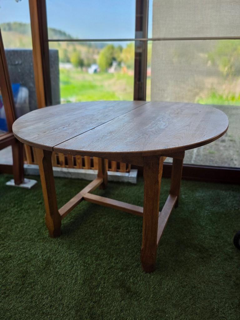 Verlengbare eiken eettafel – Rond (Ø 118 cm) naar Ovaal, 100 à 150 cm, Quatre personnes, Rond, 100 à 150 cm