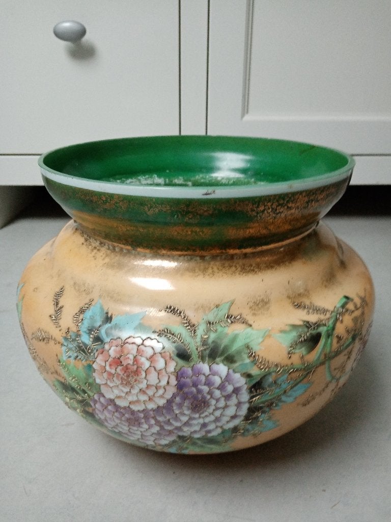 Chinese vaas, 30 cm in diameter, hoogte 25 cm, Huis en Inrichting, Woonaccessoires | Vazen, Met patroon/structuur, Ophalen of Verzenden