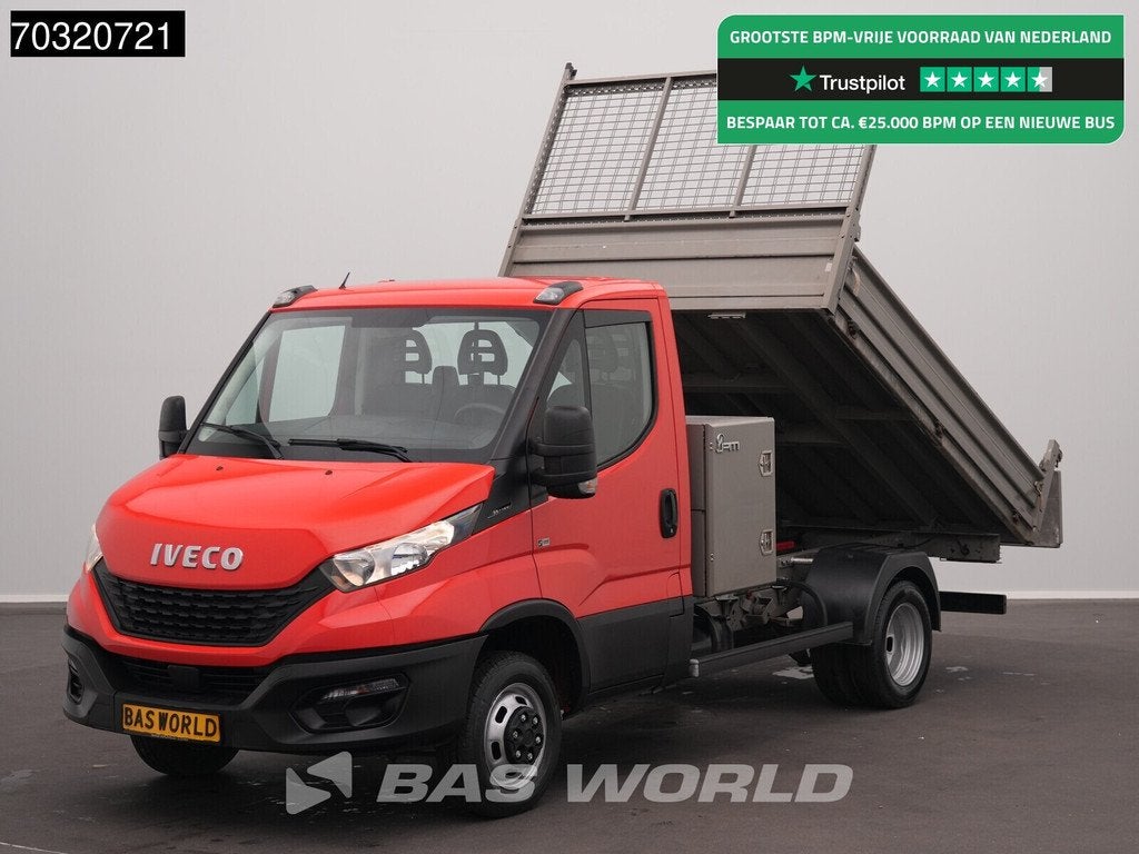 Iveco Daily 35C12 Kipper met Kist Dubbellucht 3,5t Trekhaak, Autos, Camionnettes & Utilitaires, Entreprise, Achat, Air conditionné
