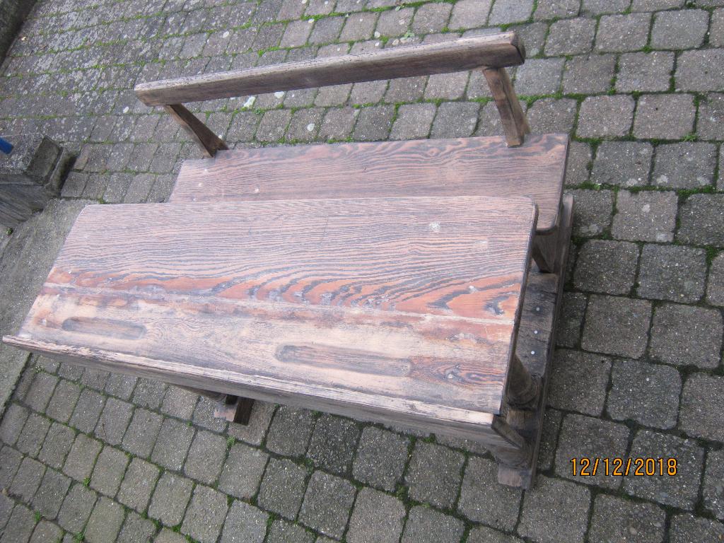 Banc scolaire enfant ancien pitchpin Adam D, Enlèvement