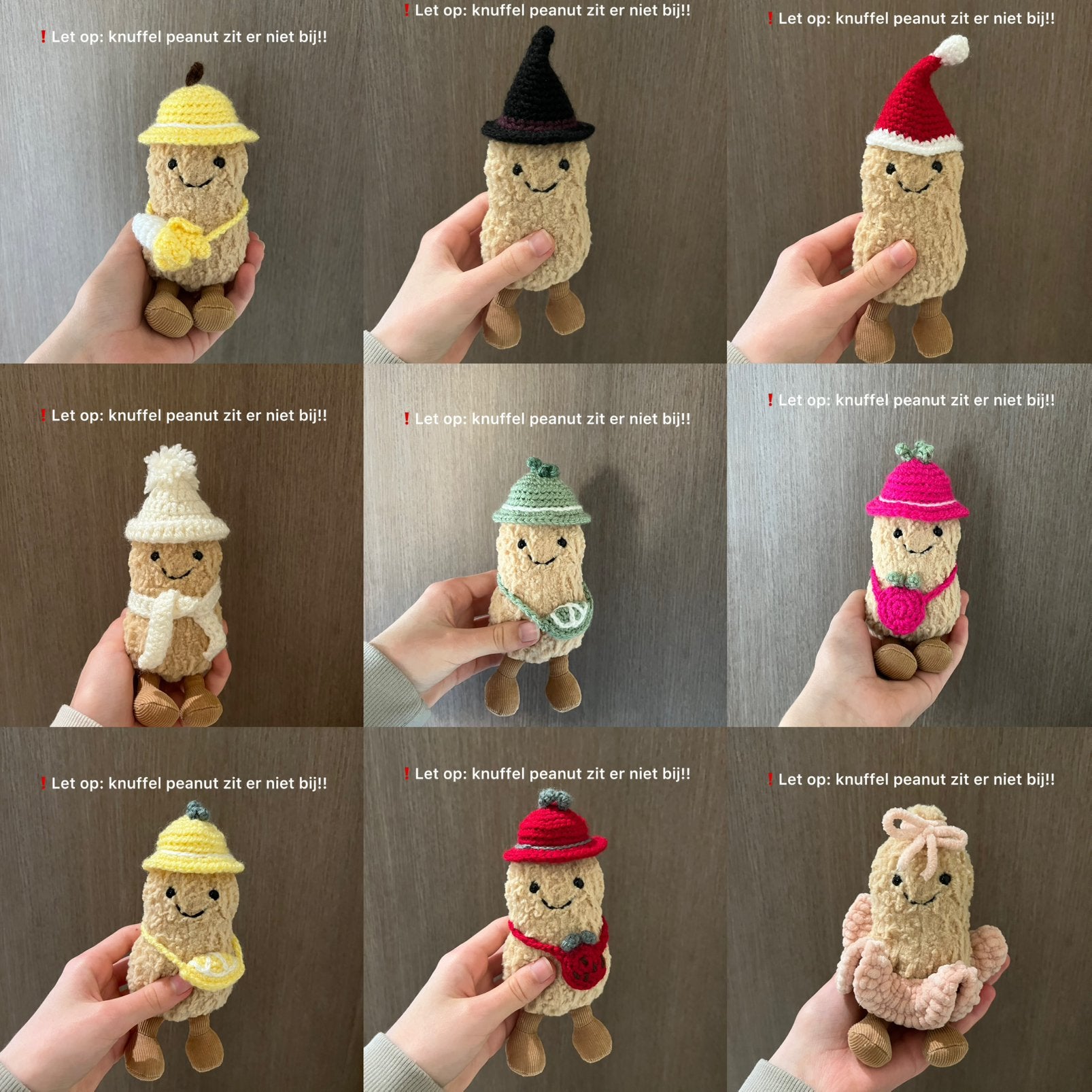 Gehaakte kleertjes voor Jellycat Peanut, Ophalen of Verzenden, Nieuw