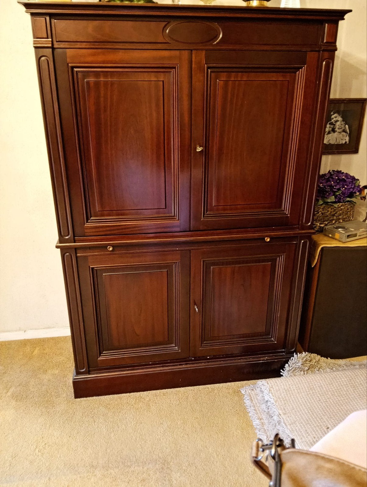 armoire en bois - entièrement en bois, Maison & Meubles, 120 à 170 cm, 70 à 120 cm, Enlèvement, 40 à 80 cm