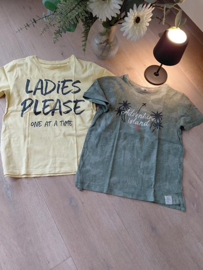 Maat 146 - JBC - set van 2x T-shirt, Garçon, Enlèvement ou Envoi, Chemise ou À manches longues, JBC