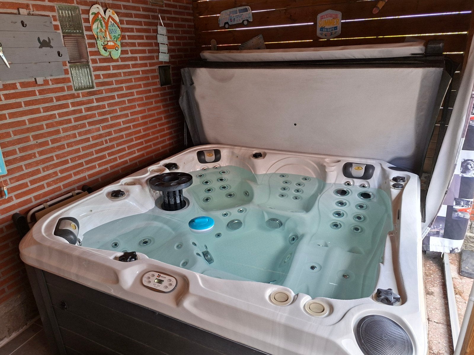 spa jacuzzi, Jardin & Terrasse, Enlèvement, Utilisé, Couverture, Fixé