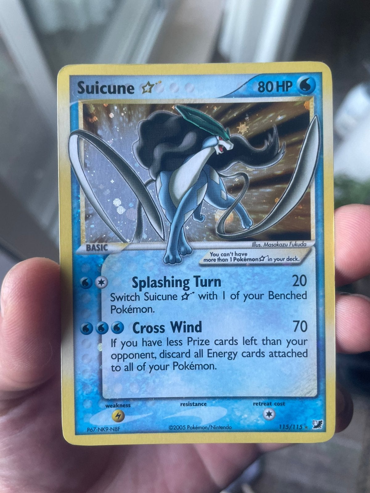 Suicune Gold Star, Ophalen of Verzenden, Zo goed als nieuw, Losse kaart, Foil
