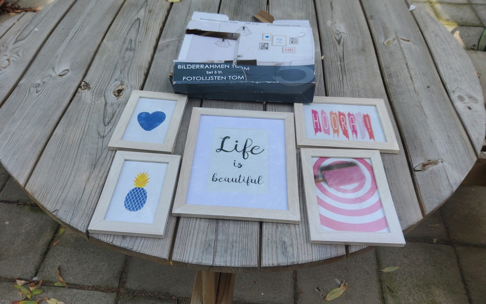 5 nieuwe fotokaders, Audio, Tv en Foto, Fotografie | Fotolijsten, Ophalen, Nieuw, Standaard fotolijst, Hout