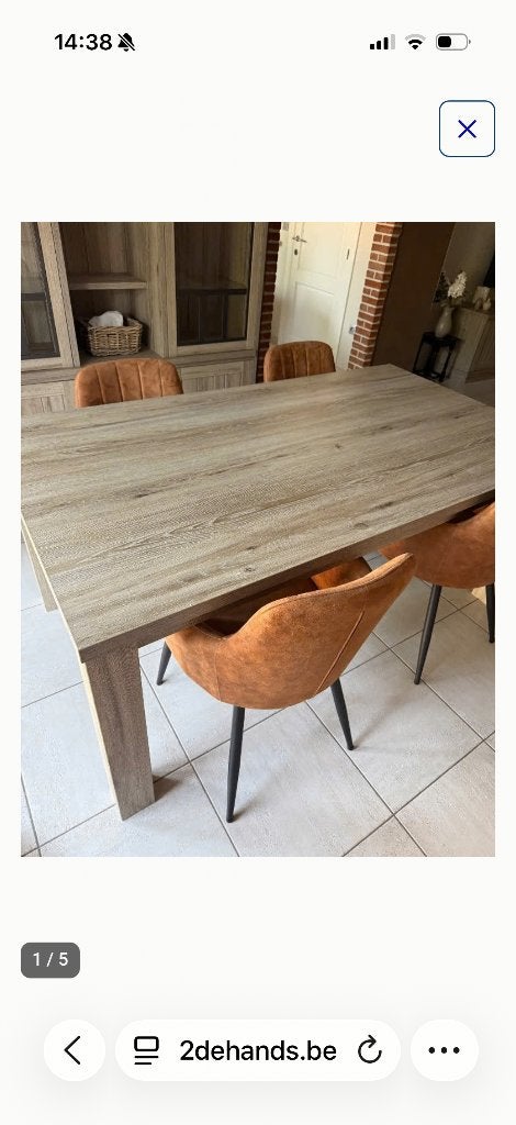 Tableau, Maison & Meubles, Tables | Tables à manger, 150 à 200 cm, Cinq personnes ou plus, Comme neuf, Enlèvement