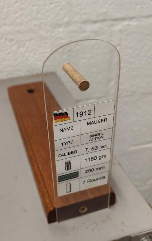 houten/plexiglas display voor Duitse C96, Ophalen of Verzenden, Landmacht, Overige typen