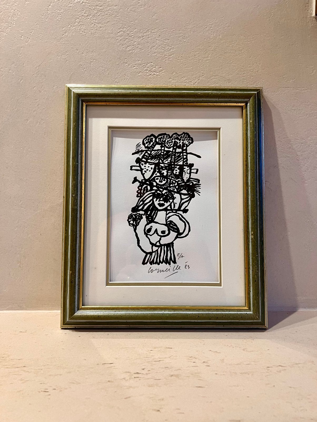 Litho Corneille 1983, Antiek en Kunst, Gelimiteerde oplage, Lithografie, Ophalen, Personages en Fantasiefiguren