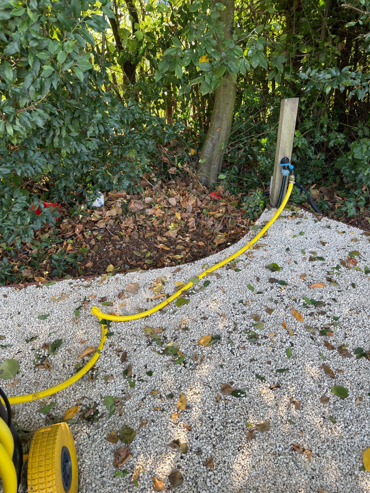 Professionele tuinslag pollet 4-wiel te koop, Jardin & Terrasse, Enlèvement, Comme neuf, Tuyau d'arrosage