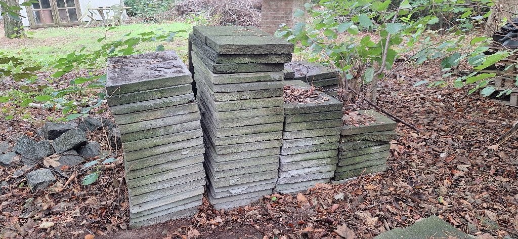 Gratis: betontegels 60x40., Ophalen, Gebruikt, 10 m² of meer, Beton