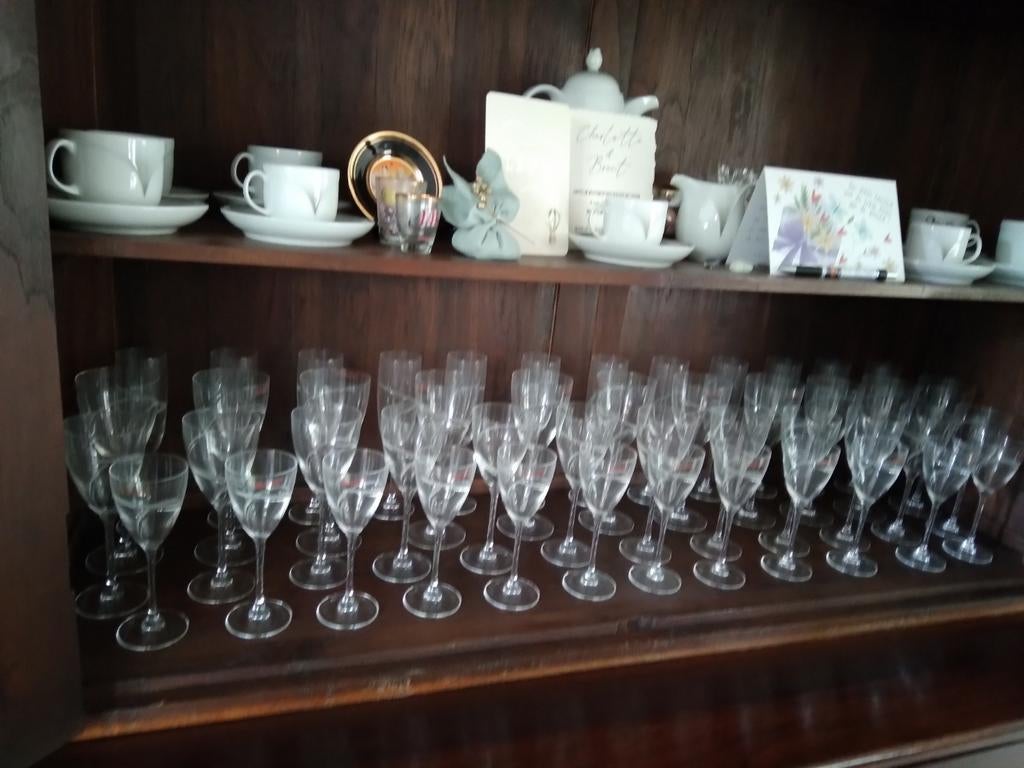 Kristallen,handgeslepen glasservies, Ophalen