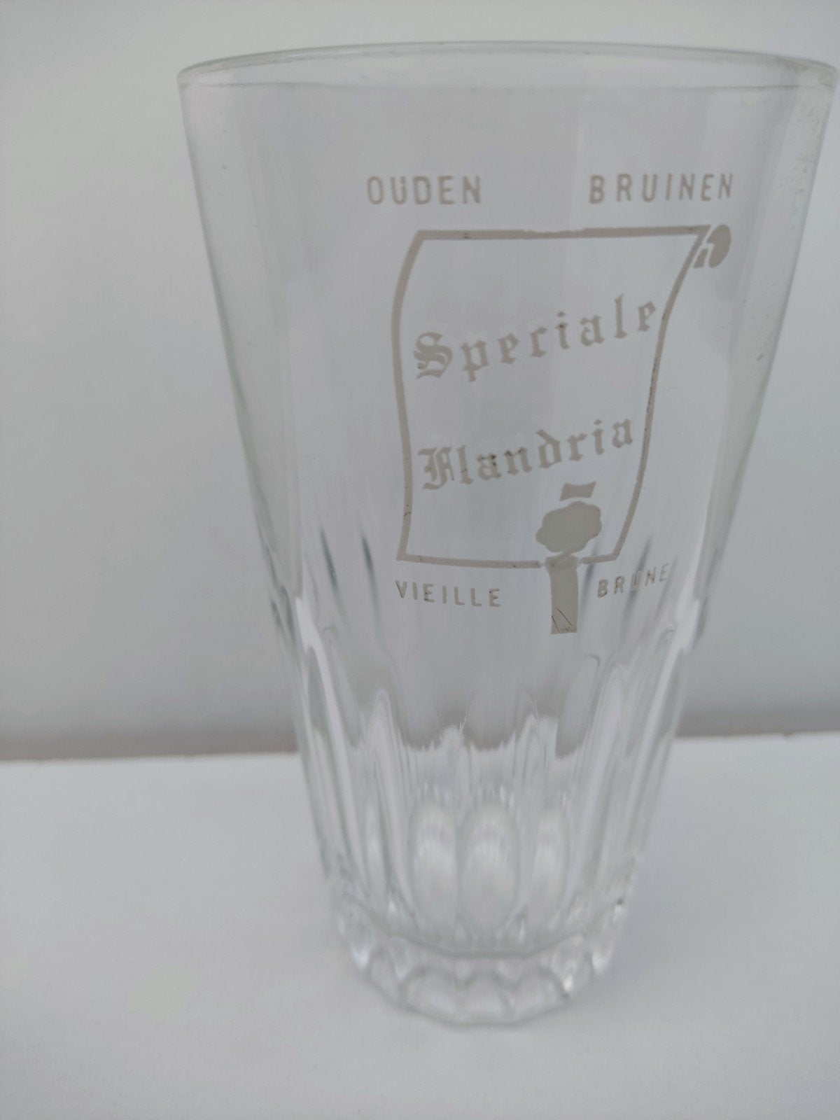 Oud gefacetteerd glas Brouwerij Anglo-Belge uit Zulte., Ophalen, Zo goed als nieuw, Glas of Glazen, Overige merken