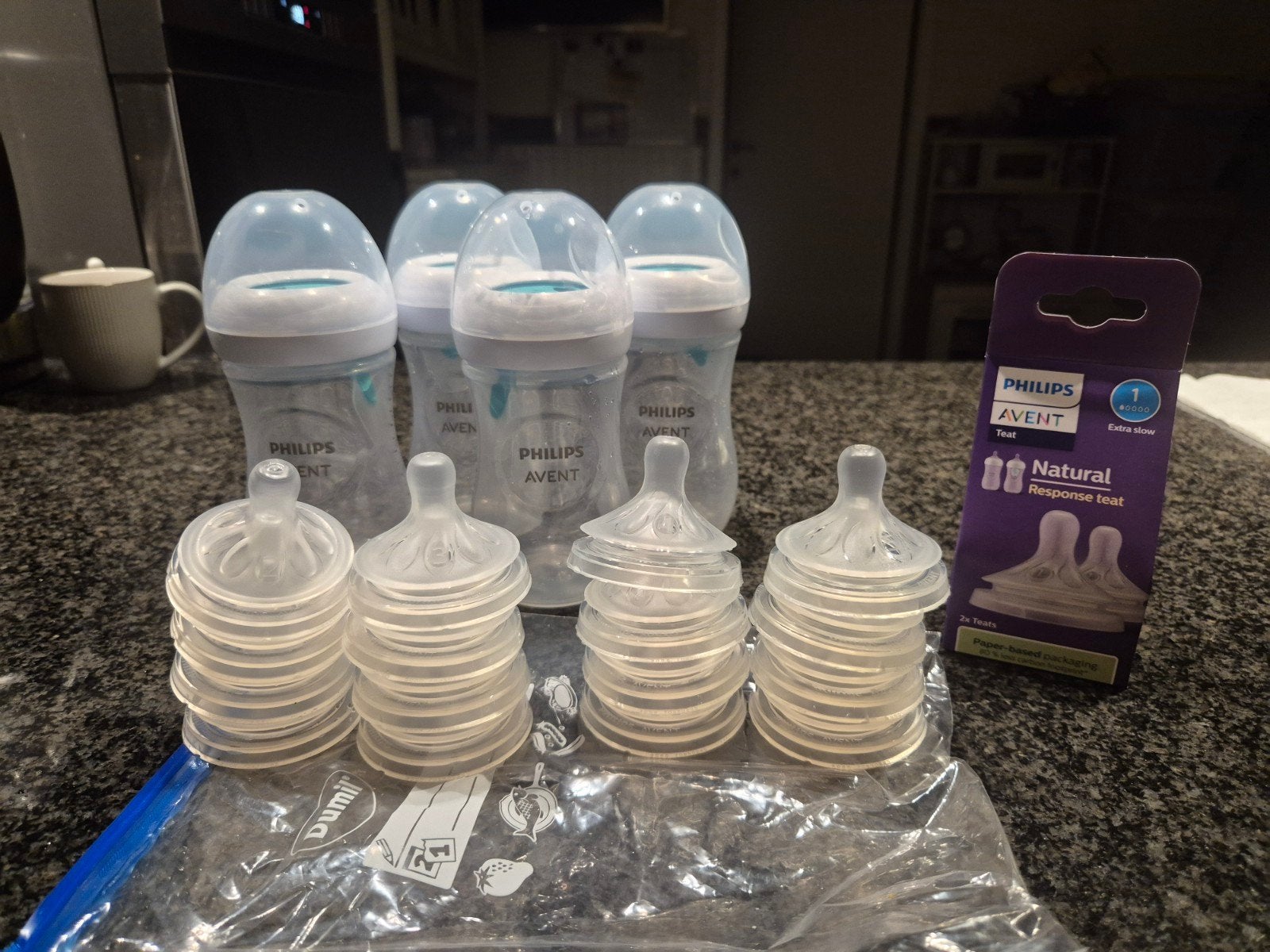 zo goed als nieuwe philips avent flessen + spenen, Kinderen en Baby's, Ophalen, Philips Avent