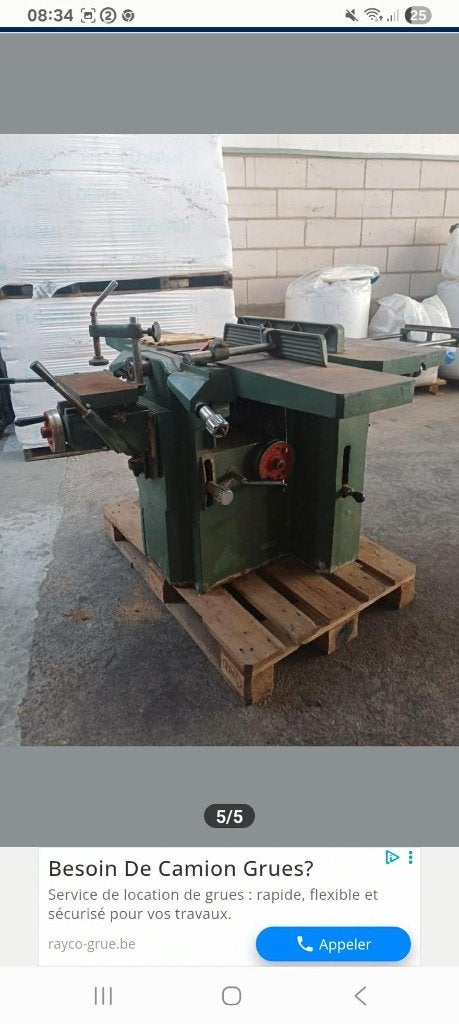 Combinée à bois, Articles professionnels, Enlèvement