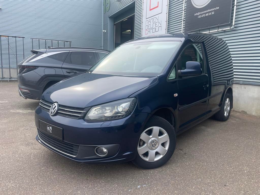 Volkswagen Caddy 1.6TDI/DSG Automaat/Led-Xenon/Gekeurd, Auto's, Volkswagen, Gebruikt, 4 cilinders, Blauw, Leder
