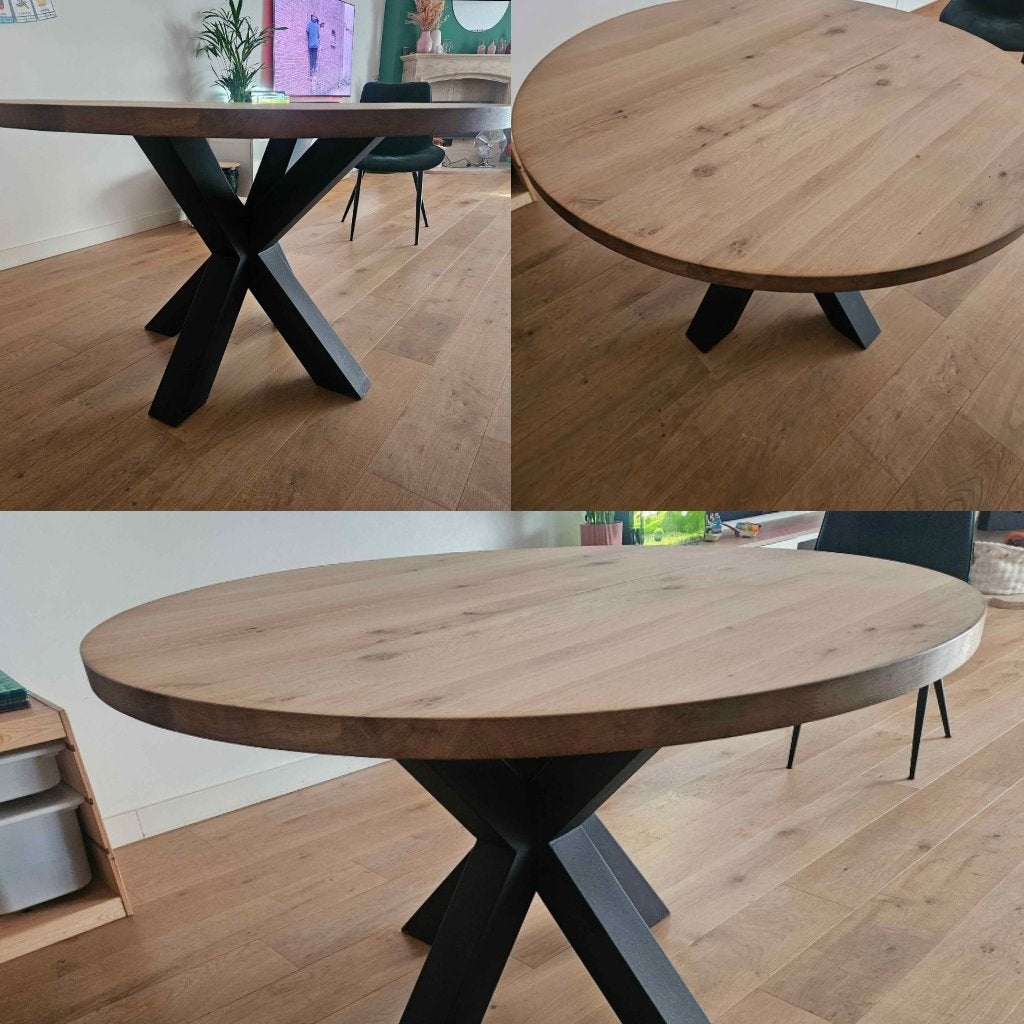 Eettafel, Huis en Inrichting, Tafels | Eettafels, Ophalen, Zo goed als nieuw, Vijf personen of meer, 100 tot 150 cm