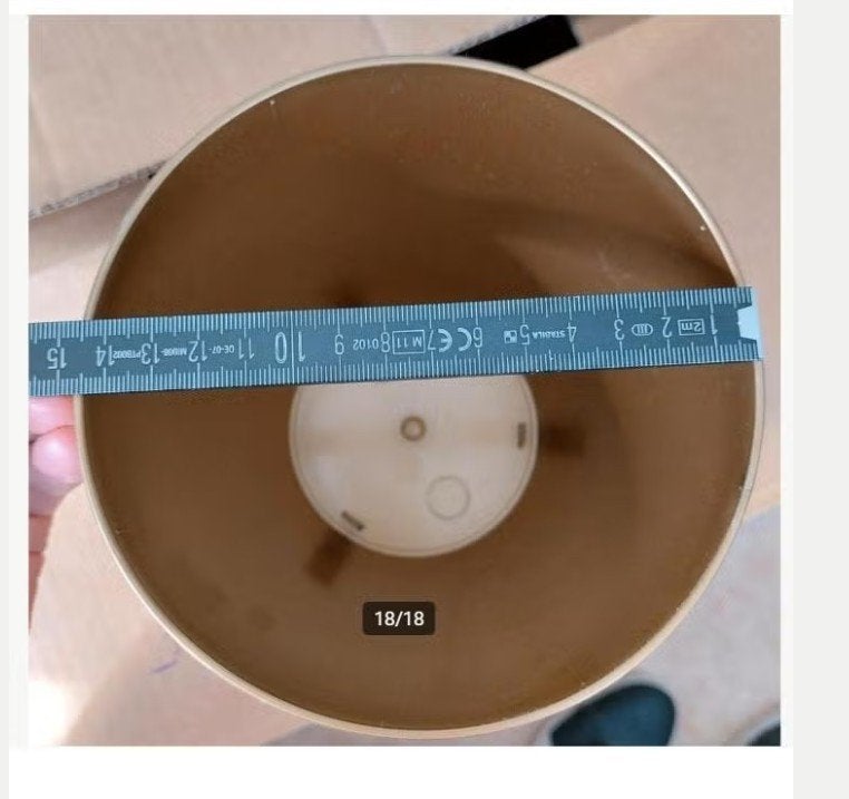 cache pot doré en plastique, Moins de 25 cm, Rond, Comme neuf, Synthétique