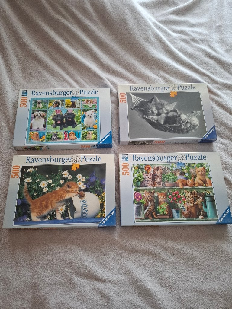 Lot 4  Puzzel Ravensburger 500 stuks, Hobby en Vrije tijd, Ophalen, 500 t/m 1500 stukjes, Zo goed als nieuw, Legpuzzel