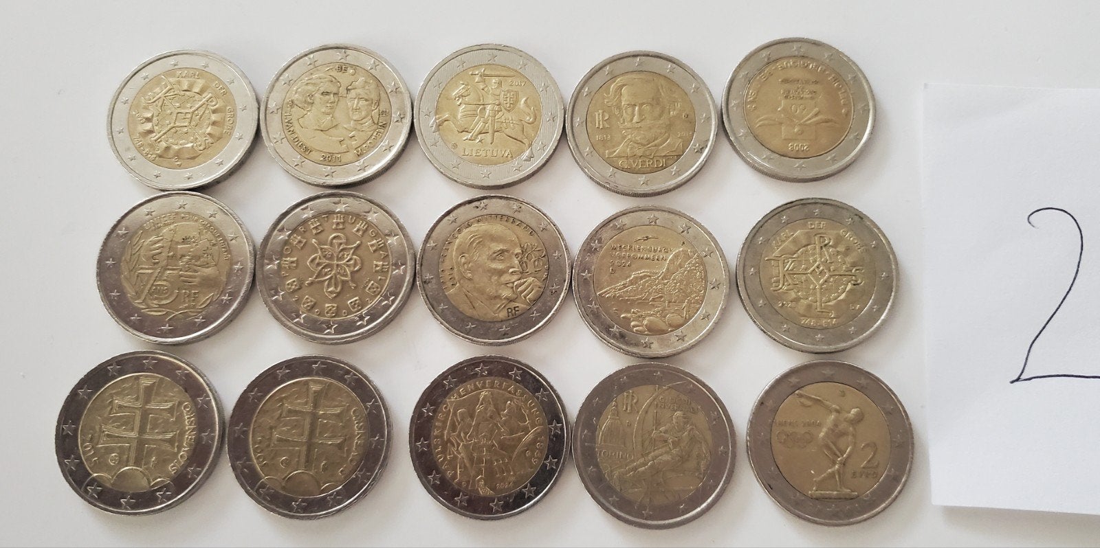 2 euro munten 15 stuks gebruikte staat.

Enkel in 1 lot voor, Timbres & Monnaies, Monnaies | Europe | Monnaies euro, Enlèvement ou Envoi