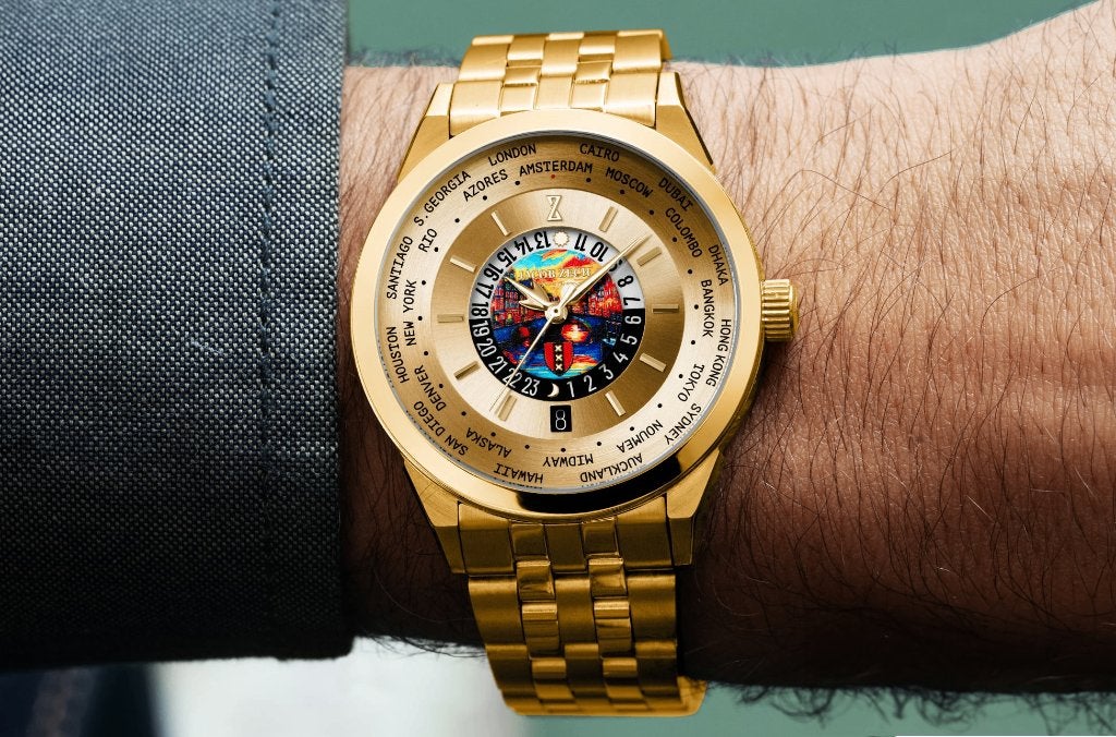 Jacob Zech Amsterdam Limited Edition t.w.v € 599 SEIKO!, Handtassen en Accessoires, Ophalen of Verzenden, Waterdicht, Nieuw, Zwart