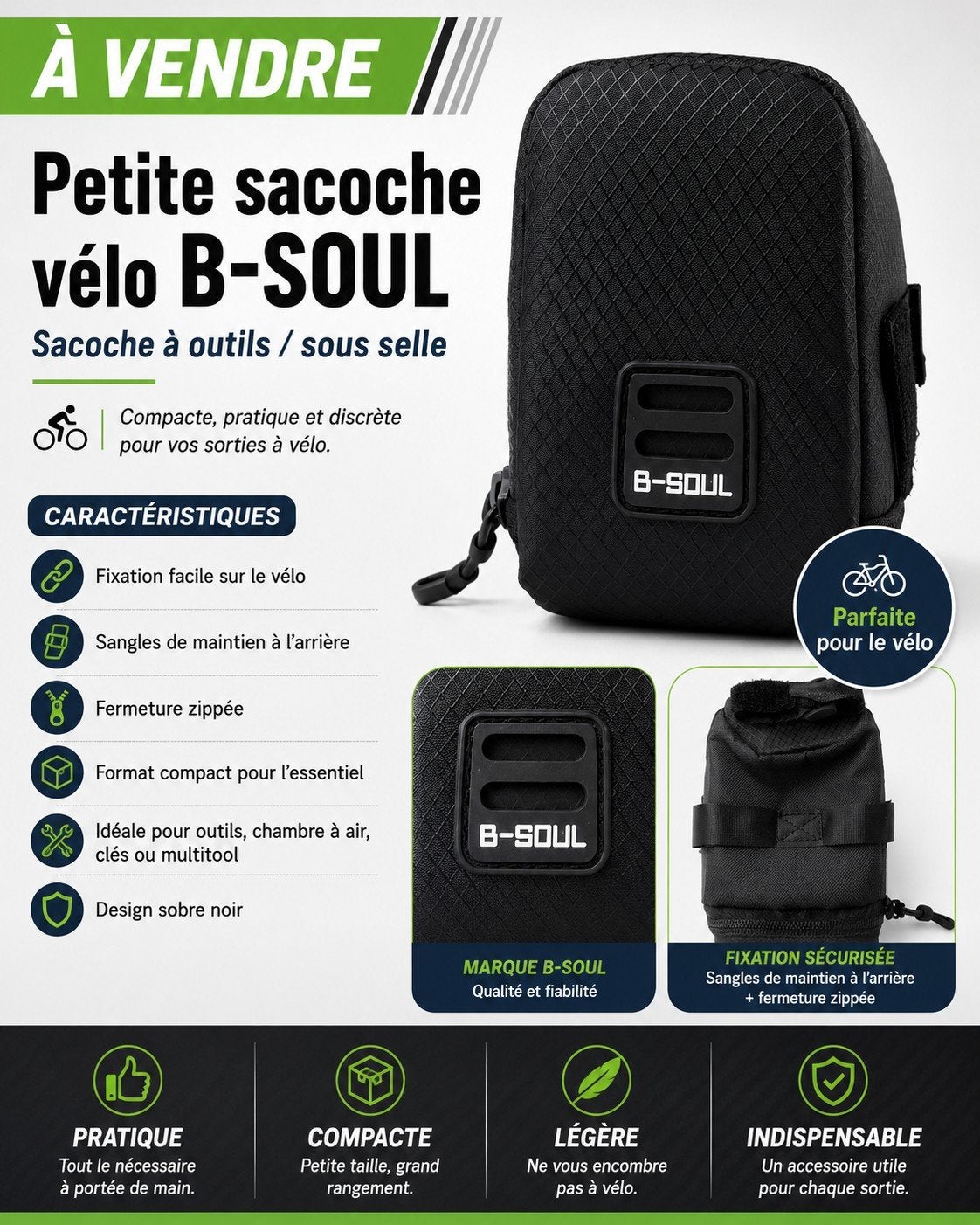 Tas/kleine gereedschapstas of andere nieuwe fiets, Ophalen of Verzenden, Nieuw, B Soul