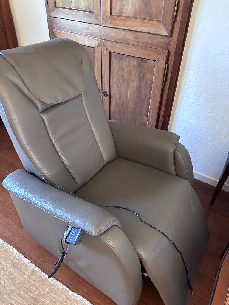 Fauteuil électrique gris clair, Enlèvement, Neuf, Cuir