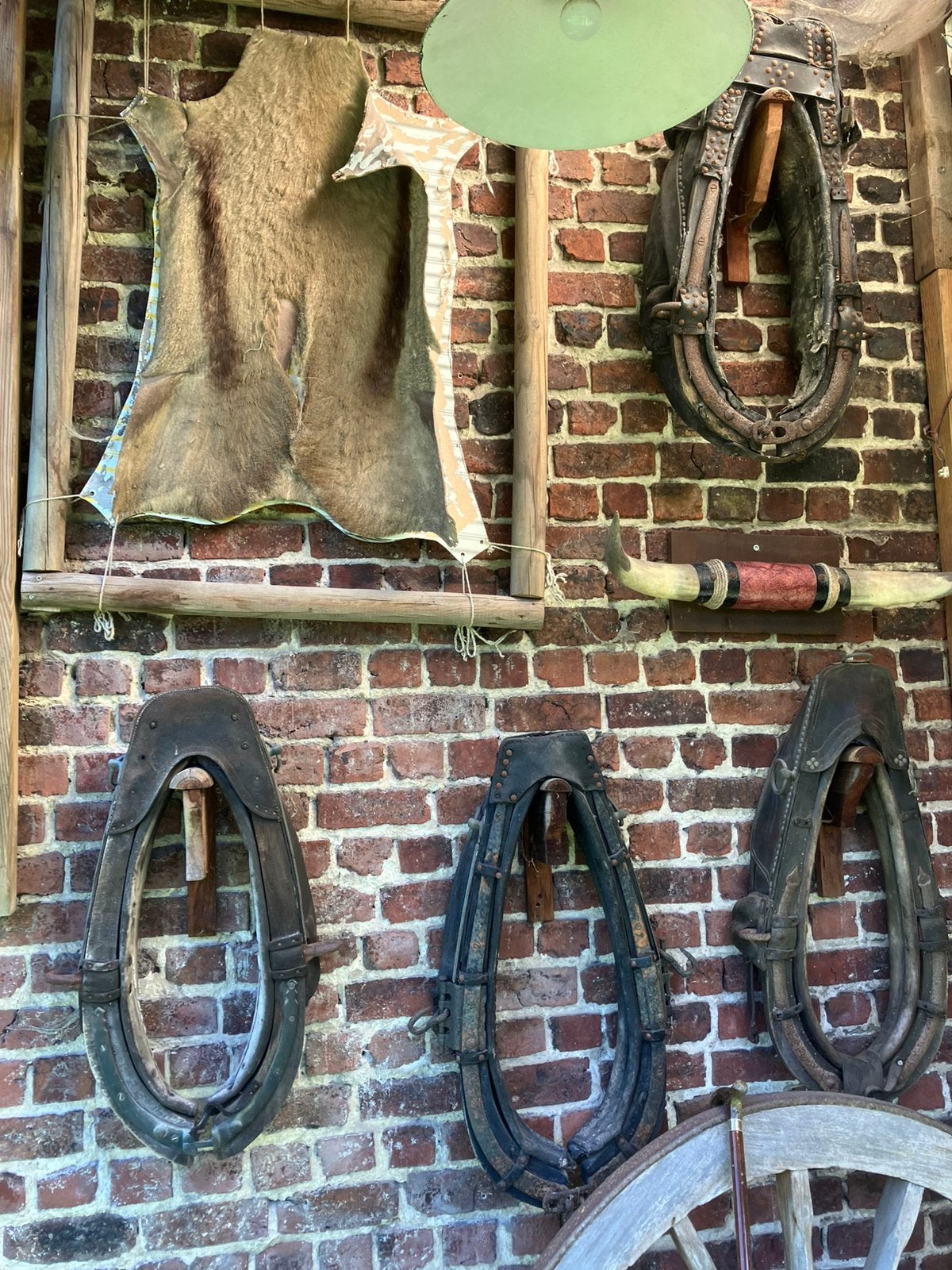 antieke paardenhaam / halsters, Ophalen, Zo goed als nieuw