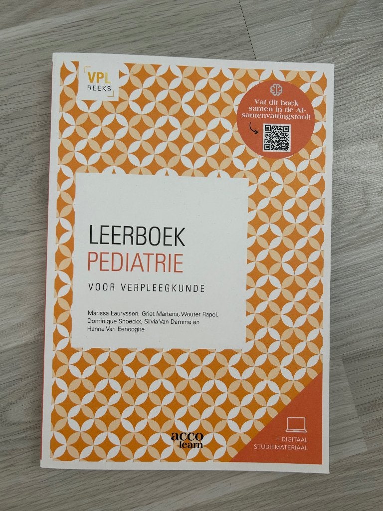 Leerboek pediatrie voor verpleegkunde, Boeken, Overige wetenschappen, Acco, Ophalen of Verzenden, Zo goed als nieuw