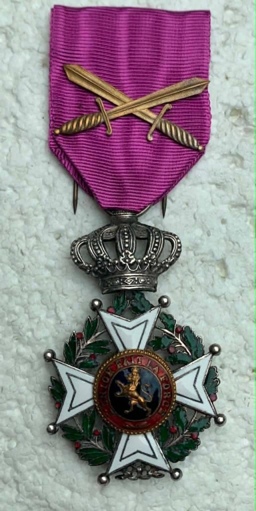Medaille, Ridder Orde Leopold-1 Burger 1-Taal FR vers+Zwaard, Verzamelen, Militaria | Algemeen, Overige soorten, Lintje, Medaille of Wings