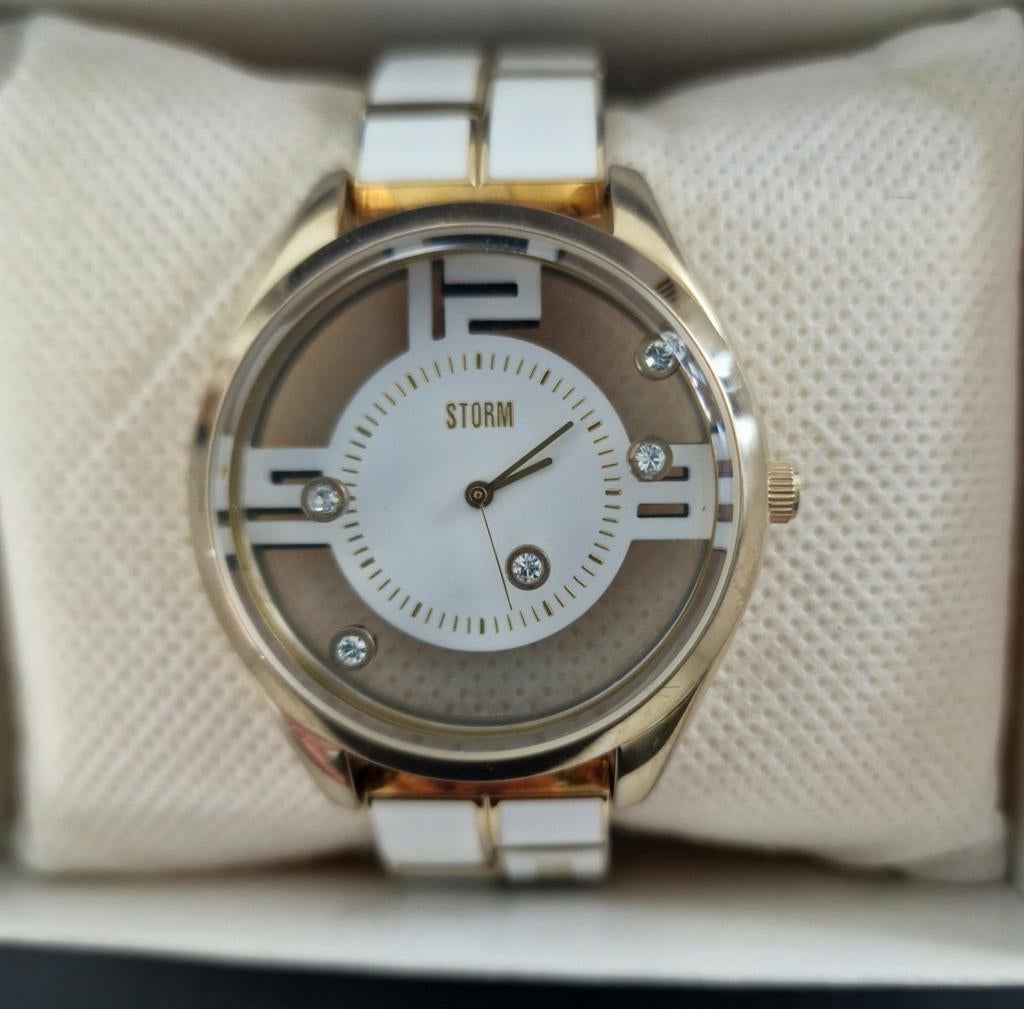 Storm dames horloge, kleur goud/wit, Ophalen