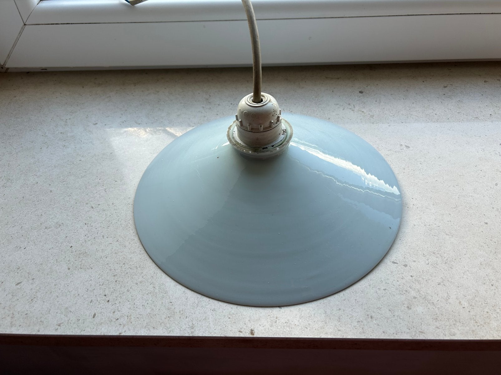 Abat-jour vintage en opaline, Enlèvement, Comme neuf, Autres matériaux, Vintage