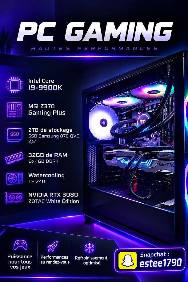 pc gamer rtx 3080, Neuf, 1 joueur, Aventure et Action, Enlèvement