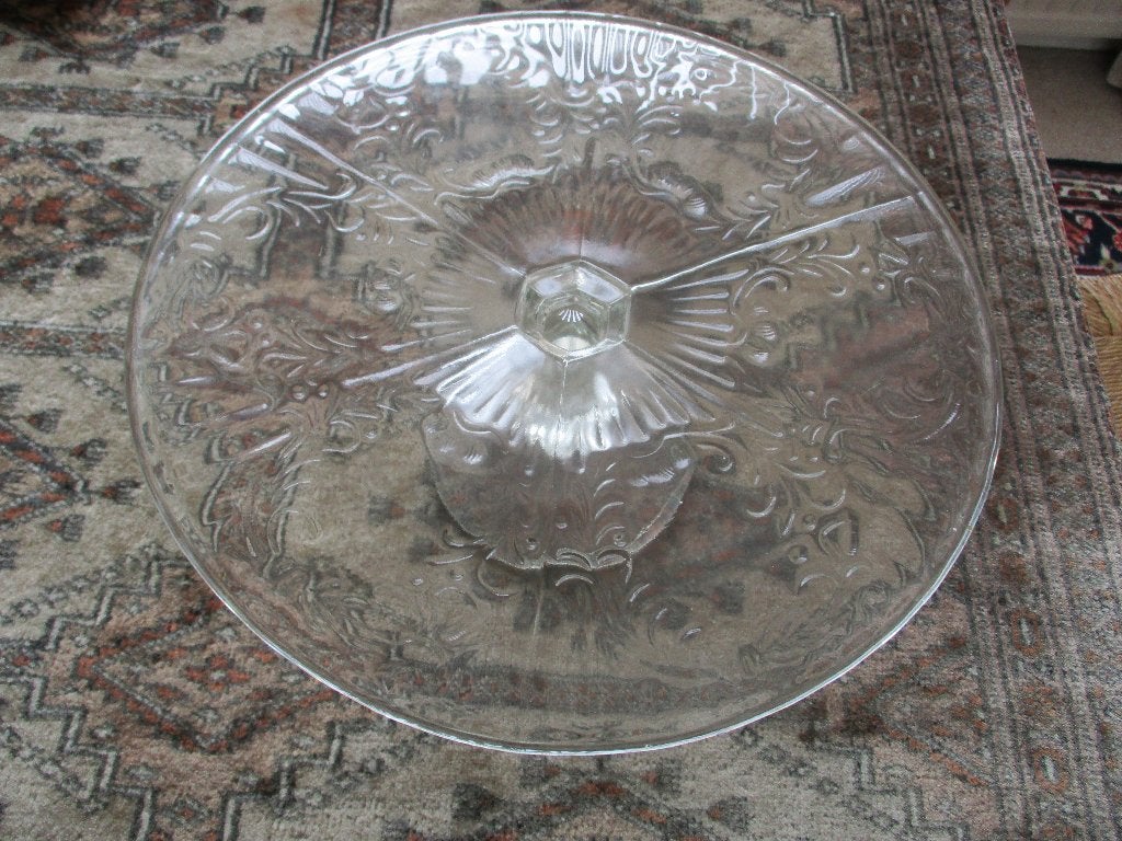 etagaire groot antiek van glas diameter 33 cm, Huis en Inrichting, Woonaccessoires | Etagères, Ophalen of Verzenden, Nieuw, Etagère