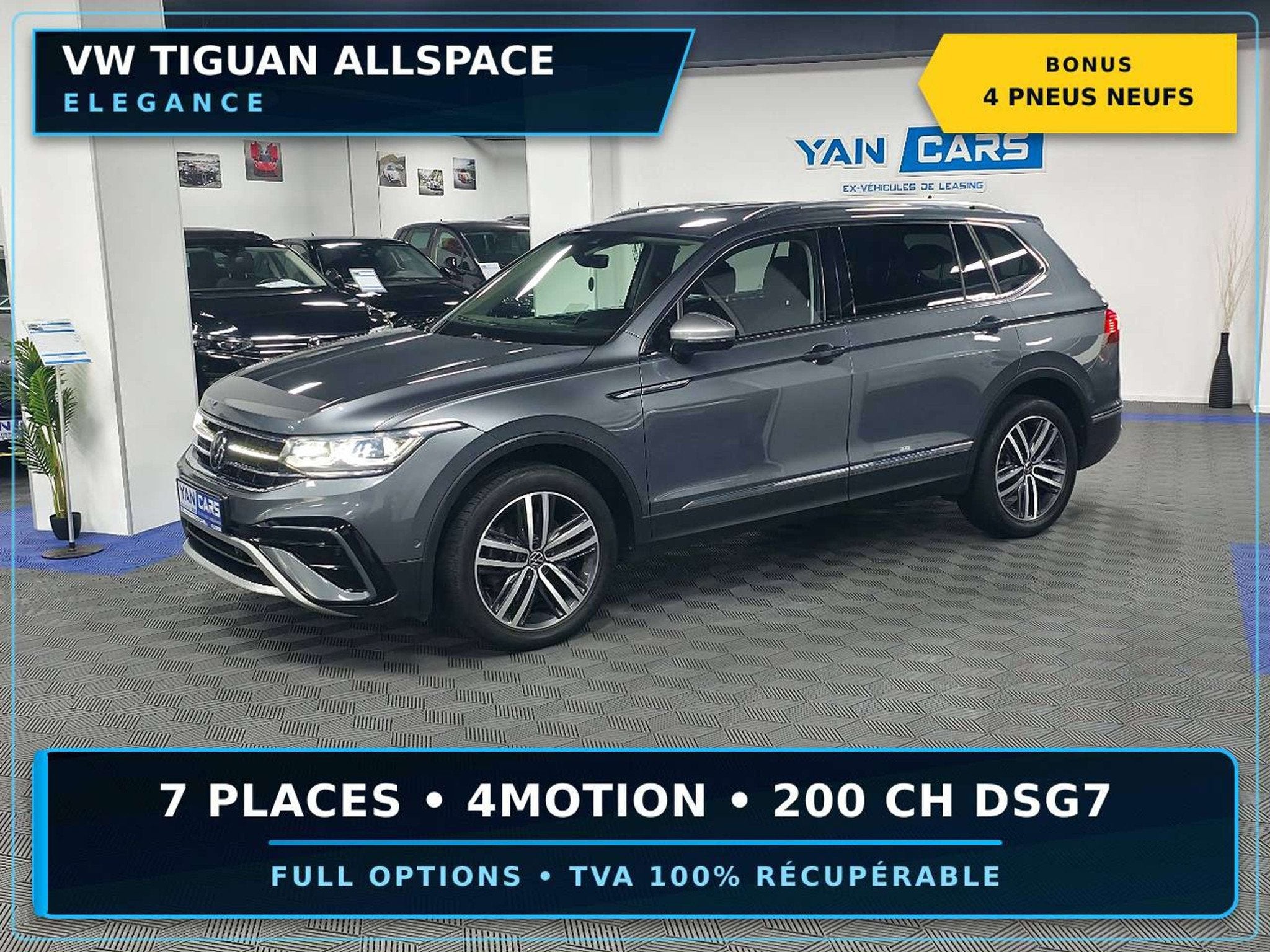 Volkswagen Tiguan Allspace 7PL • ELEGANCE • 4MOTION •, Auto's, Automaat, Gebruikt, 4 cilinders, Alcantara