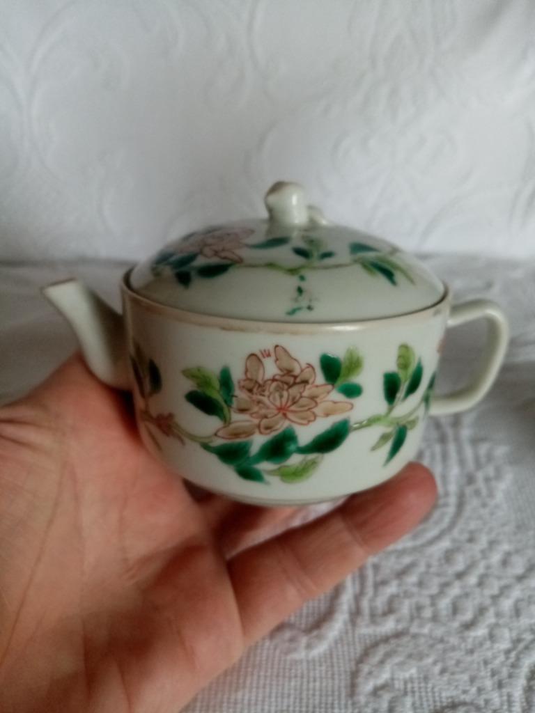 Chinese porseleinen theepot 1880/1900 Guangxu-periode, Ophalen of Verzenden