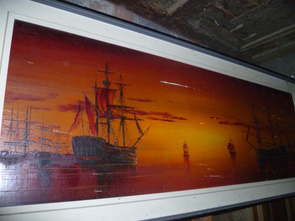 SCHILDERIJ OP PANEEL, Ophalen of Verzenden