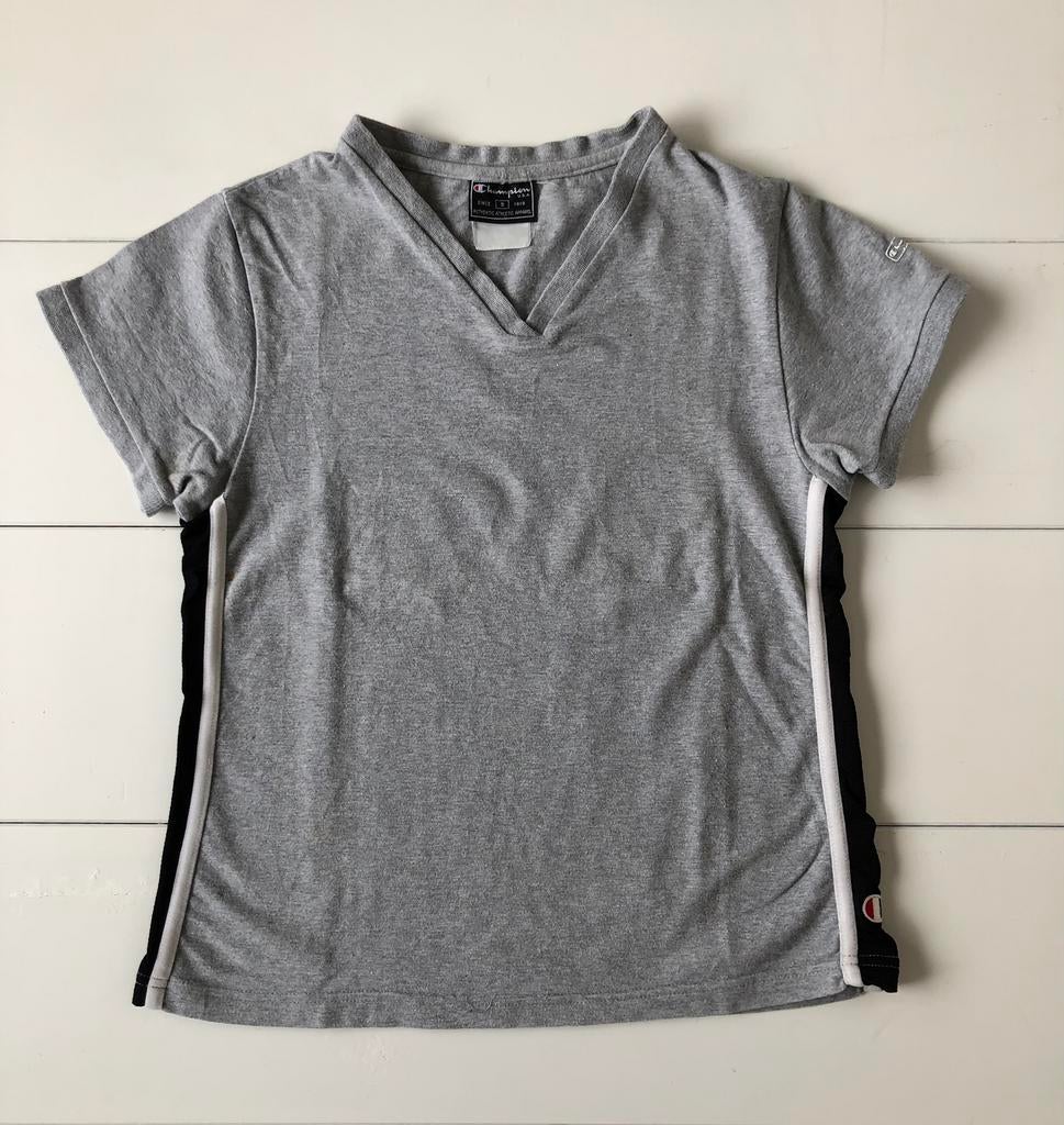 Petit t-shirt gris Champion S, Manches courtes, Gris, Enlèvement ou Envoi, Taille 36 (S)