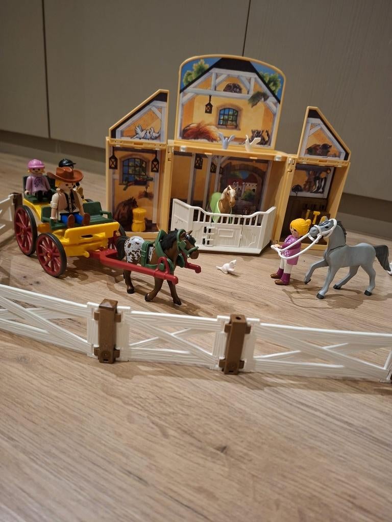 Set playmobil paarden, Enlèvement ou Envoi, Utilisé, Ensemble complet