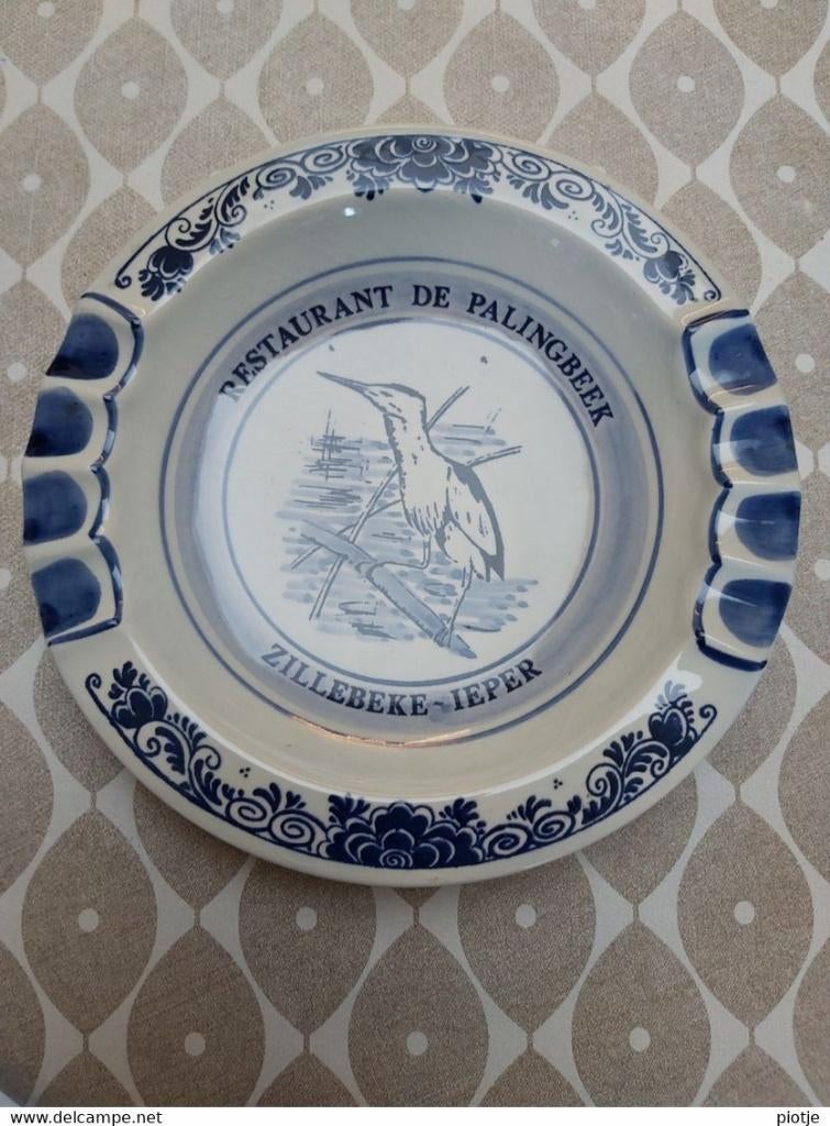 IEPER - Zillebeke) Delfts Blauw (asbak cendrier) Palingbeek, Antiek en Kunst, Antiek | Keramiek en Aardewerk, Ophalen of Verzenden