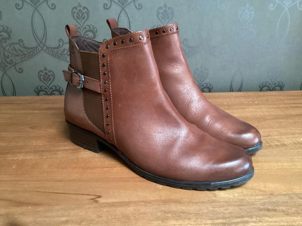 Enkellaarsjes Caprice 40 cognac, Bruin, Lage of Enkellaarzen, Ophalen of Verzenden, Zo goed als nieuw
