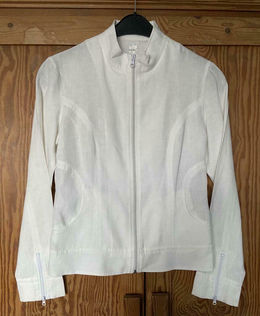 Veste en lin blanc - Taille 38, Zo goed als nieuw, Wit